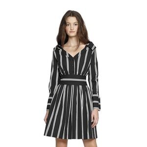 Alice + Olivia Iliana Party Dress in Mod Pinstripe
